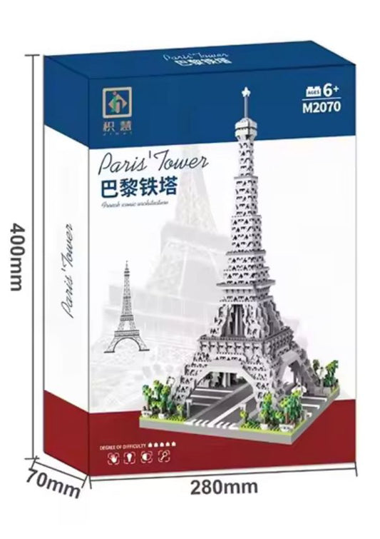 World Famous Architecture Blocks Eiffel Tower Model Building Bricks Set London Bridge DIY Assembly Toys