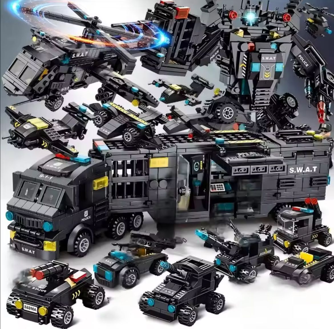 City Police Station SWAT Team Military Set Building Blocks