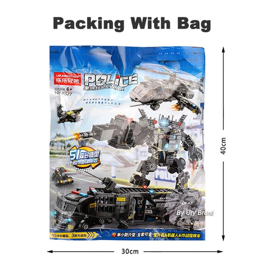 City Police Station SWAT Team Military Set Building Blocks