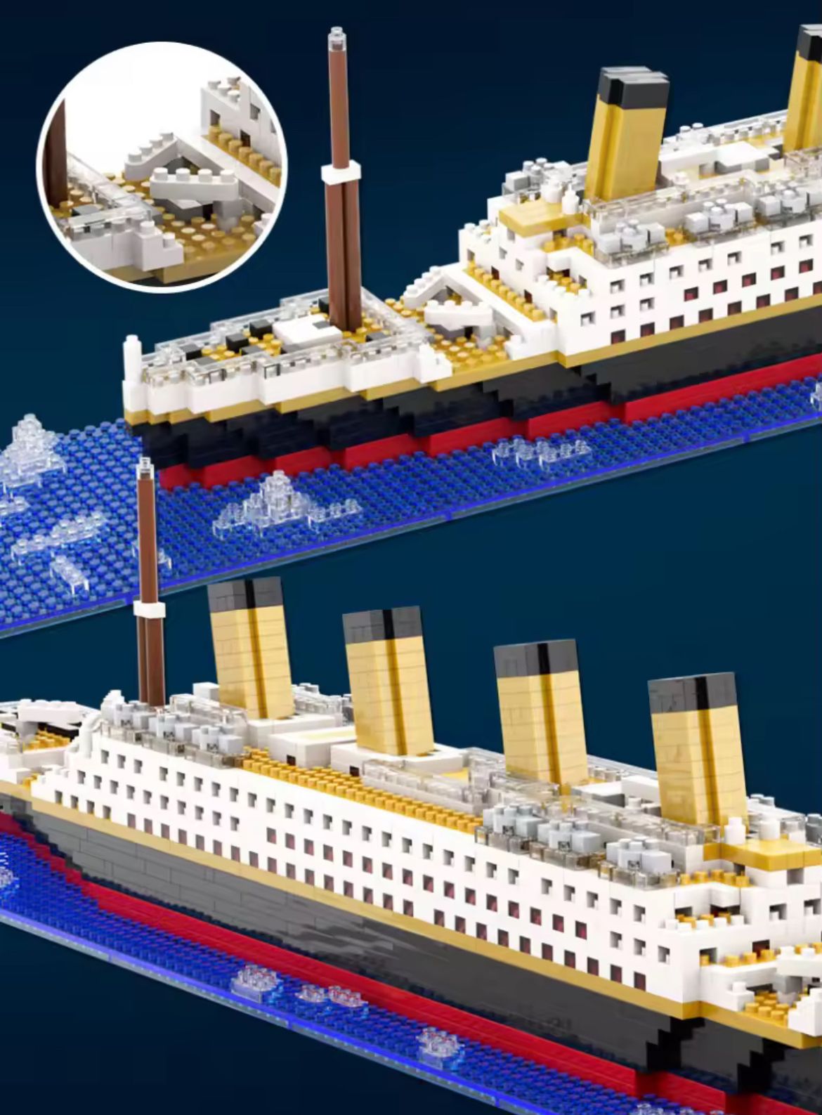 Titanic RMS Ship Boat Model Building Block DIY Steamboat Educational Toys Gifts Titanic Ship Moc Building Blocks Bricks Set