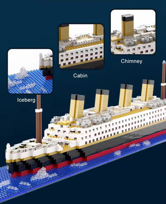 Titanic RMS Ship Boat Model Building Block DIY Steamboat Educational Toys Gifts Titanic Ship Moc Building Blocks Bricks Set