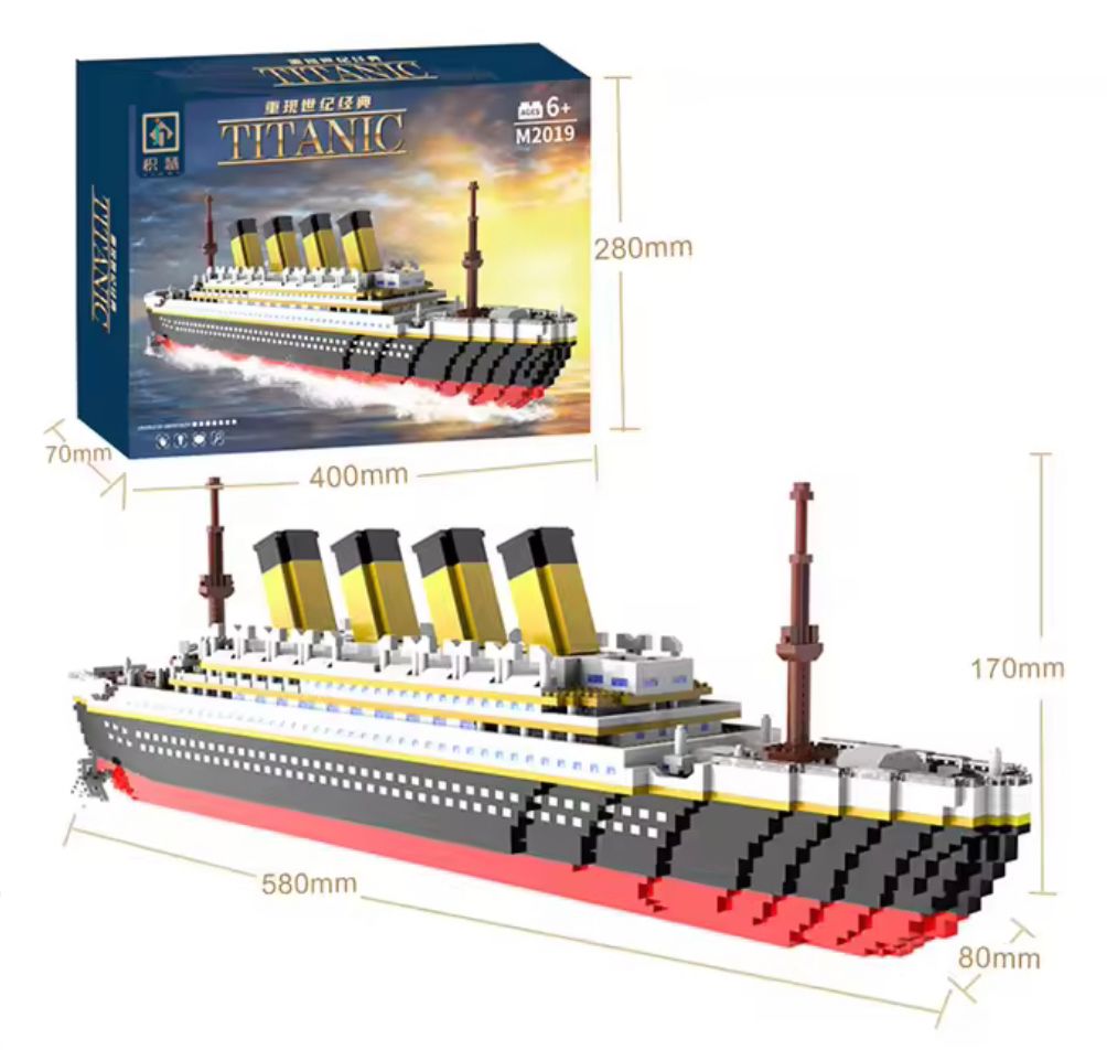 Titanic RMS Ship Boat Model Building Block DIY Steamboat Educational Toys Gifts Titanic Ship Moc Building Blocks Bricks Set