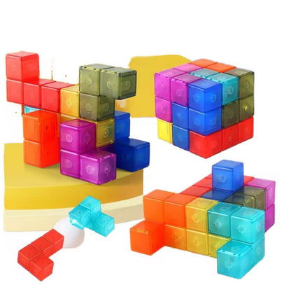 Luban Cube Building Block Magnetic Suction Soma Stereo Educational Toys for Boys Girls Benefits Intelligence Development
