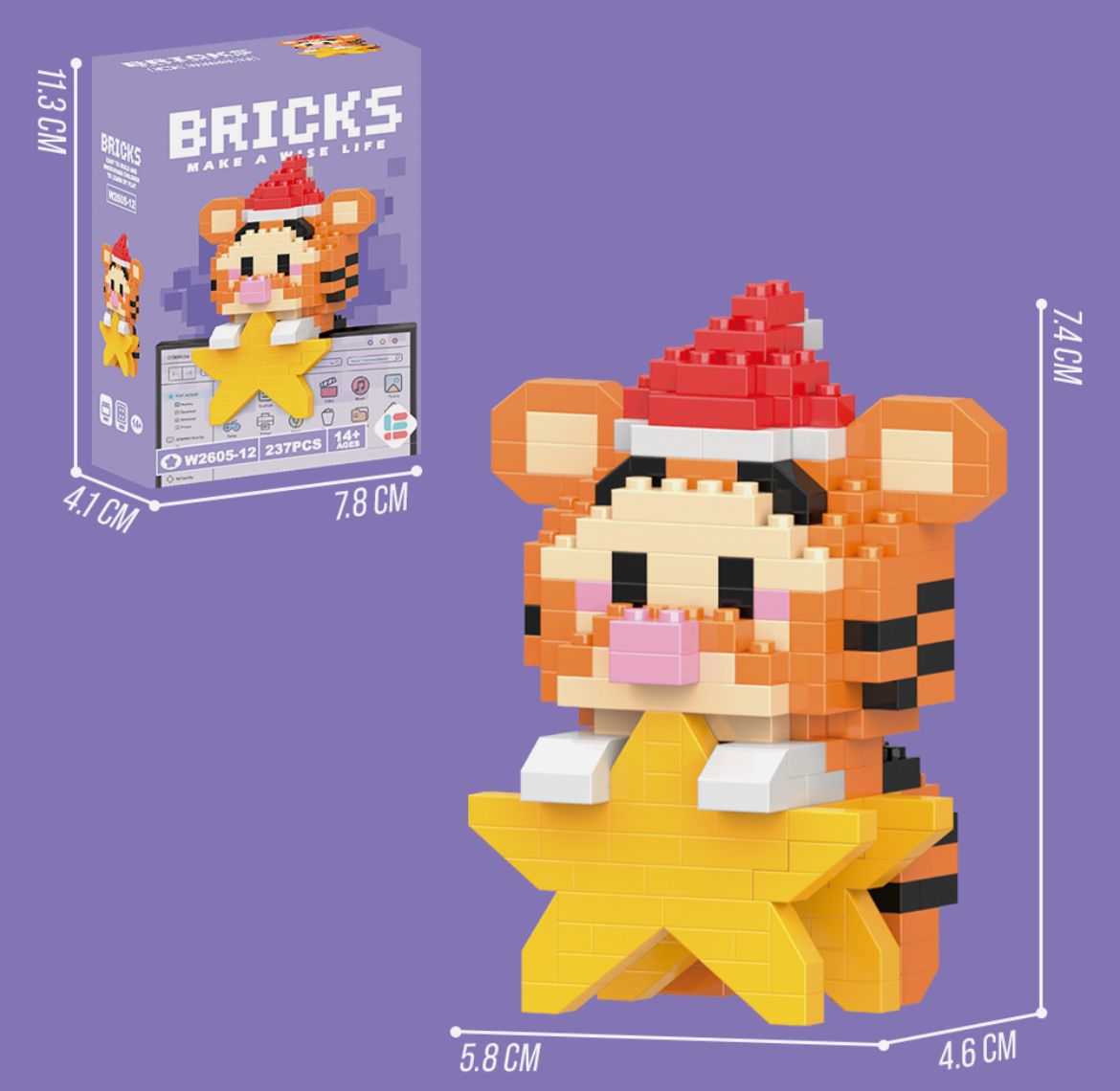 Cartoon Micro Particle Blocks 3d Puzzle Toy Kid Gifts Mini Monsters Kit Building Blocks Sets