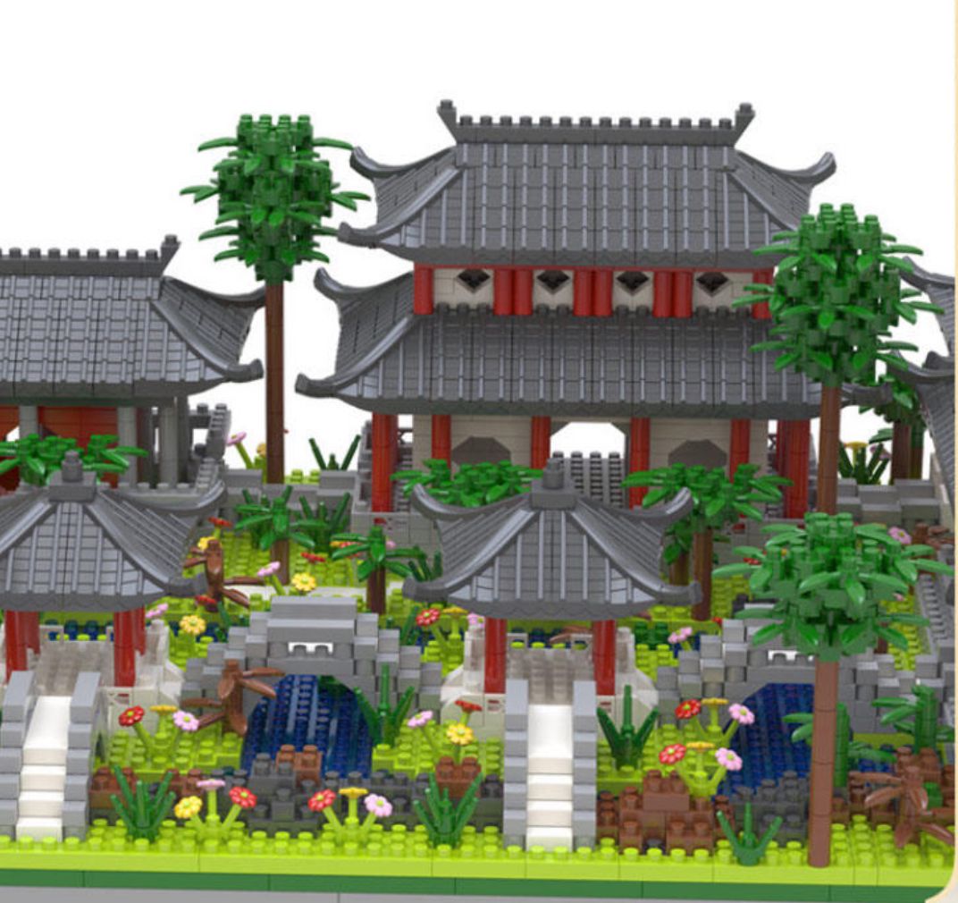 High Difficulty Assembly Chinese Antique Educational Mini Architecture Mould King Building Blocks Toy Sets Adults DIY Function