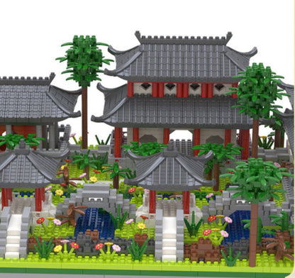 High Difficulty Assembly Chinese Antique Educational Mini Architecture Mould King Building Blocks Toy Sets Adults DIY Function