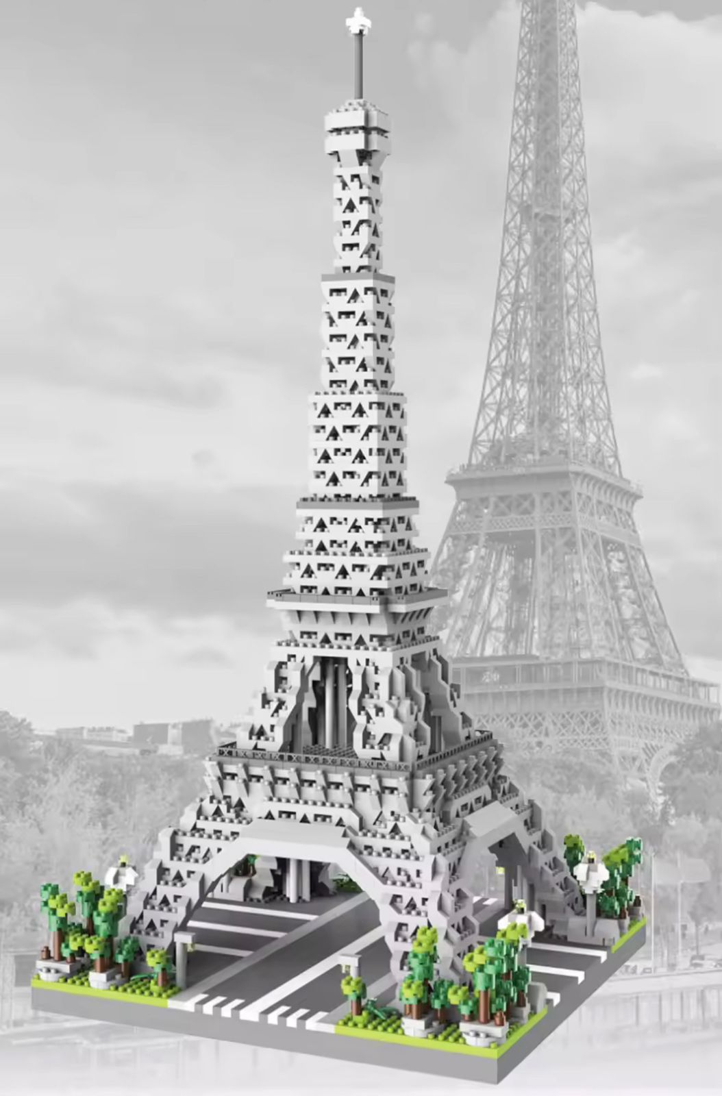 World Famous Architecture Blocks Eiffel Tower Model Building Bricks Set London Bridge DIY Assembly Toys