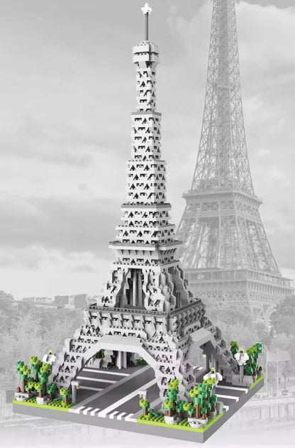 World Famous Architecture Blocks Eiffel Tower Model Building Bricks Set London Bridge DIY Assembly Toys