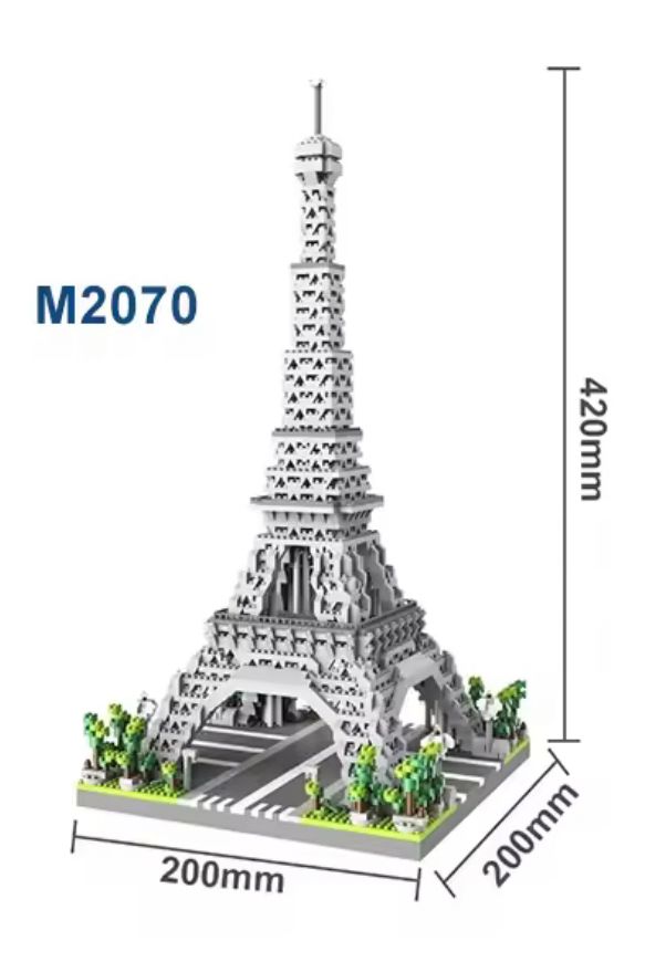 World Famous Architecture Blocks Eiffel Tower Model Building Bricks Set London Bridge DIY Assembly Toys