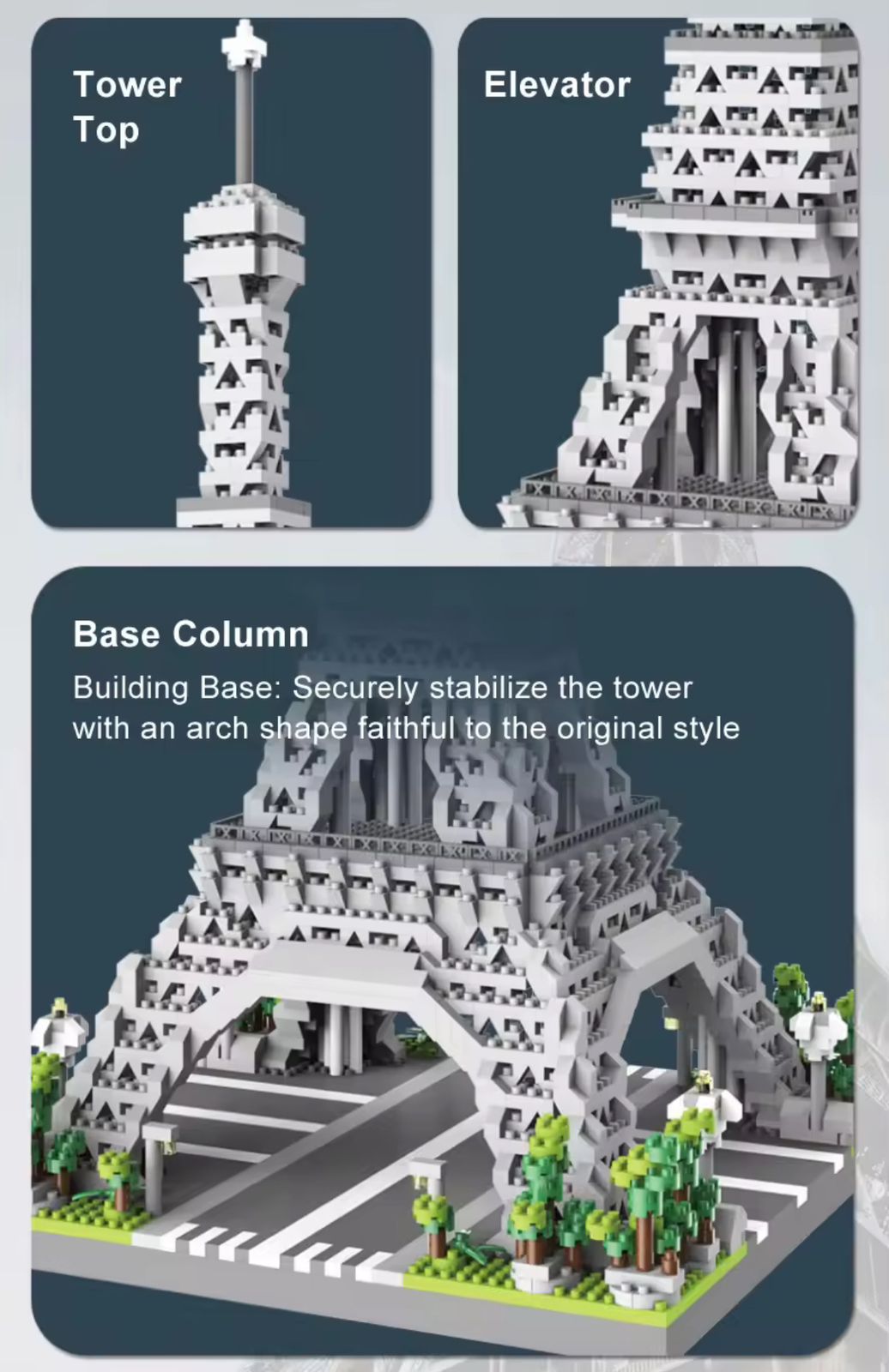 World Famous Architecture Blocks Eiffel Tower Model Building Bricks Set London Bridge DIY Assembly Toys