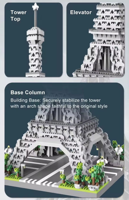 World Famous Architecture Blocks Eiffel Tower Model Building Bricks Set London Bridge DIY Assembly Toys