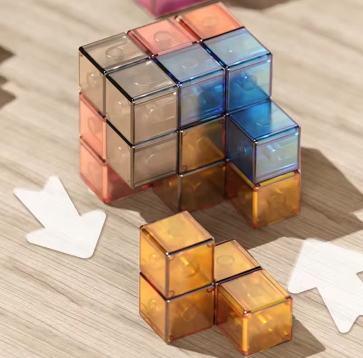 Luban Cube Building Block Magnetic Suction Soma Stereo Educational Toys for Boys Girls Benefits Intelligence Development