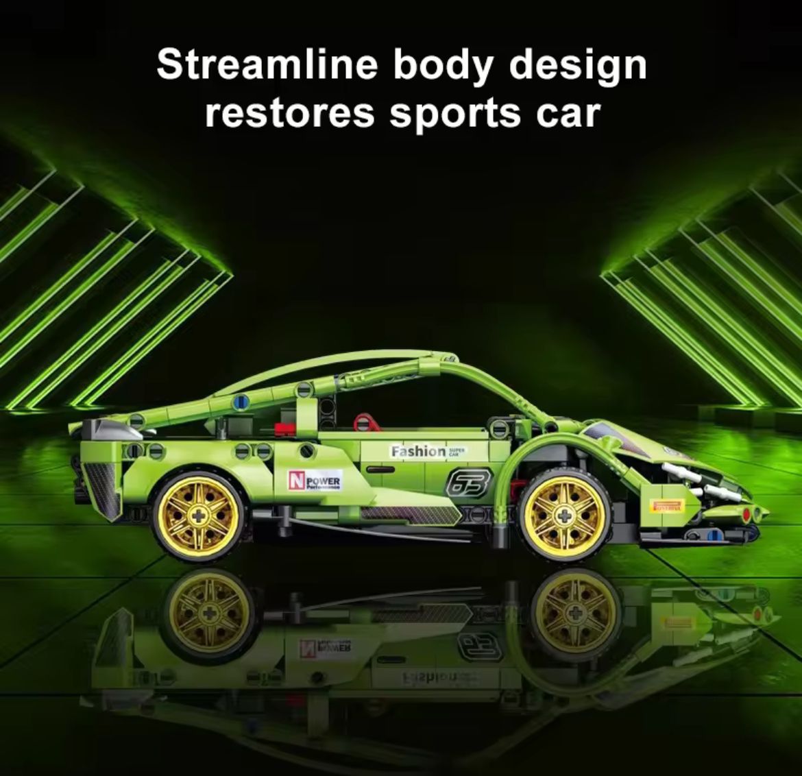 Children Games Plastic Sport Car Building Block Bricks Sets Kids Educational Toy Car Building Block Car