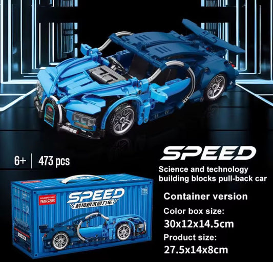 Children Games Plastic Sport Car Building Block Bricks Sets Kids Educational Toy Car Building Block Car